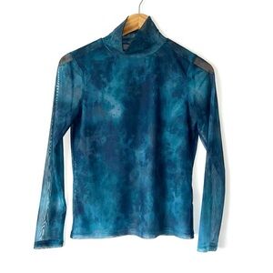 Anthropologie Long Sleeve Mesh Top